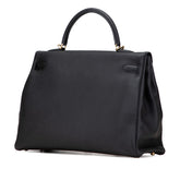 エルメス ケリー35 ハンドバッグ ショルダーバッグ 2WAY ブラック トゴ レディース HERMES 【中古】